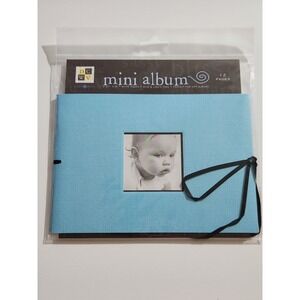 DCWV MINI‎ ALBUM BLUE MINI ALBUM W/ TIE 12 PAGES~BLUE~5x7 ALBUM~NEW